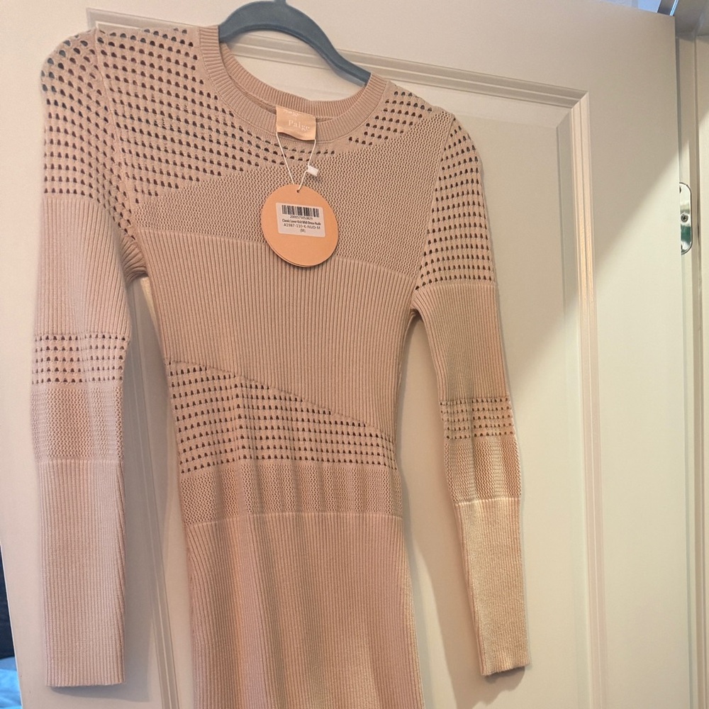 Long sleeve fitted knit midi dress - Picture 5 of 5